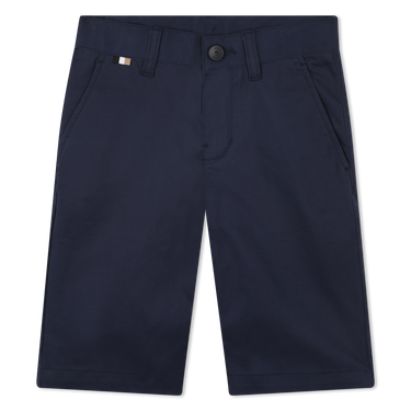 BOSS Bermuda para niño y adolescente tipo short ajustable color azul marino
